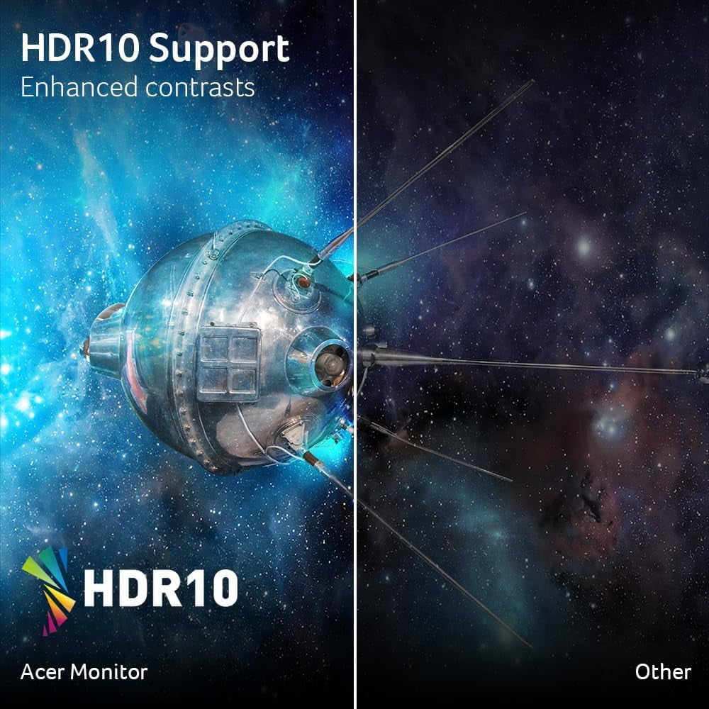 Acer Nitro 27 Inch QHD 2560 X 1440 IPS Gaming Monitor | AMD Freesync | up to 180Hz Refresh | up to 0.5Ms | DCI-P3 95% | HDR 10 Support | One Display Port 1.2 & Two HDMI 2.0 | KG271U N3Bmiipx