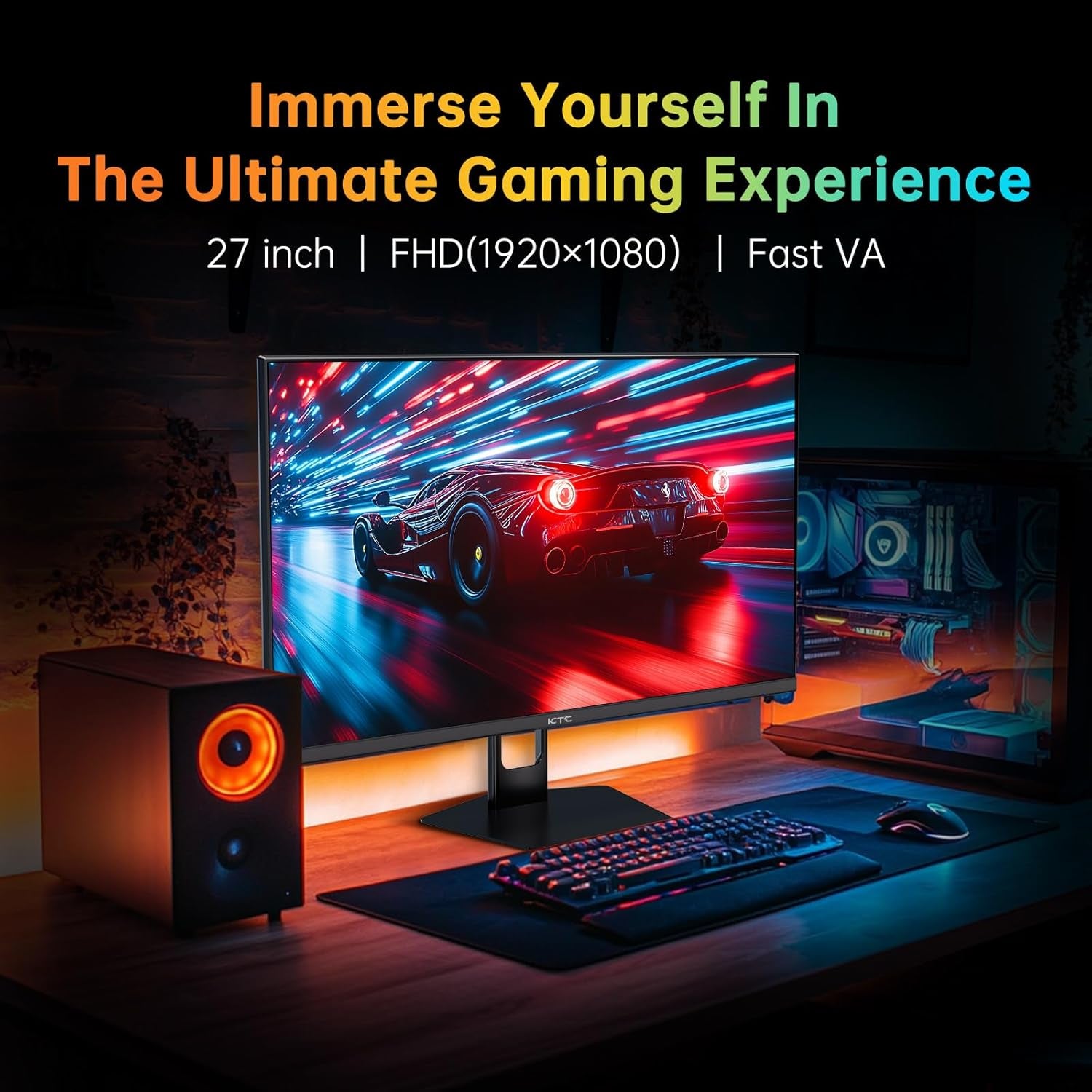 27 Inch 280Hz 240Hz Gaming Monitor, FHD 1080P PC Computer Monitor, Fast VA Panel, 1Ms GTG, Freesync G-Sync Compatible, HDR Support, 126% Srgb, HDMI and Displayport Inputs, H27E22P