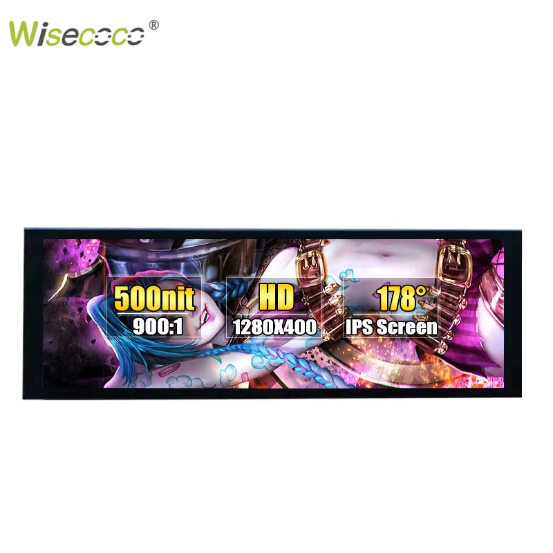 7.9 Inch 400X1280 IPS AIDA64 Mini Gaming Monitor CPU Temperature Display HDMI Secondary Monitor for Computer Case Raspberry Pi