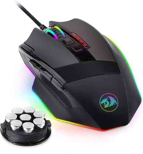 Redragon M801 Gaming Mouse, RGB PC Gaming Mouse MMO with 9 Programmable Buttons Macro Recording Default Title USD Limareoo Tech