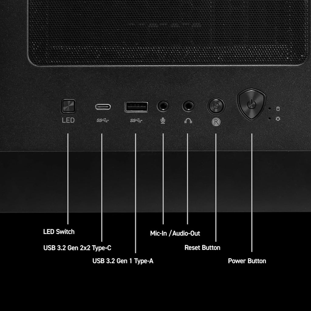 Msi Codex R2 Gaming Desktop PC | NVIDIA Geforce RTX 5070 12GB | Intel Core I5-14400F | 32GB DDR5 RAM | 1TB Nvme SSD | Air Cooling | Wi-Fi 6E | Windows 11 Home | VR Ready | D14NVP5-613US