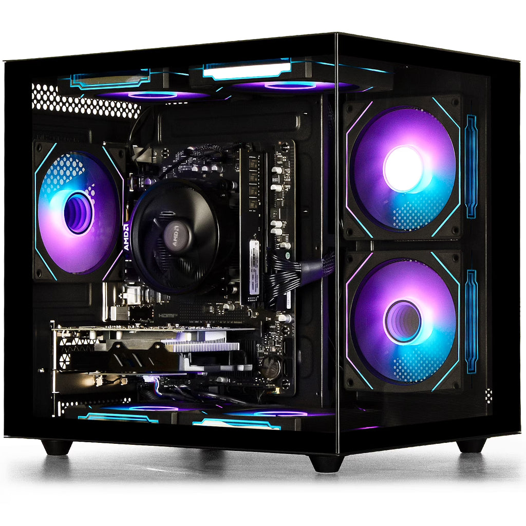 Gaming Desktop PC, AMD Ryzen 5 3500X, 16GB RAM, 512GB SSD, RX560 4G, Wifi6,Black