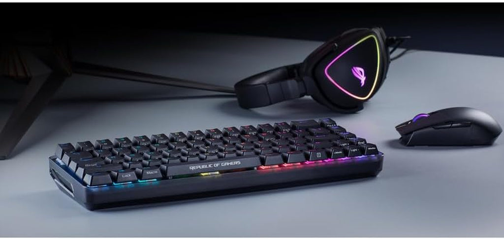 ASUS ROG Falchion NX 65% Wireless RGB Gaming Mechanical Keyboard | ROG NX Red Linear Switches, PBT Doubleshot Keycaps, Wired / 2.4G Hz, Touch Panel, Keyboard Cover Case, Macro Support