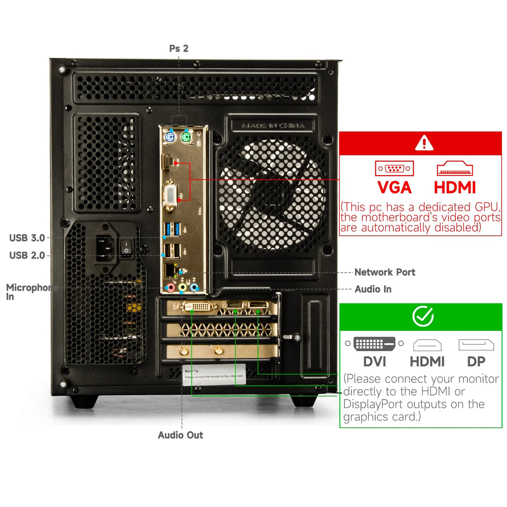 Gaming Desktop PC, AMD Ryzen 5 3500X, 16GB RAM, 512GB SSD, RX560 4G, Wifi6,Black