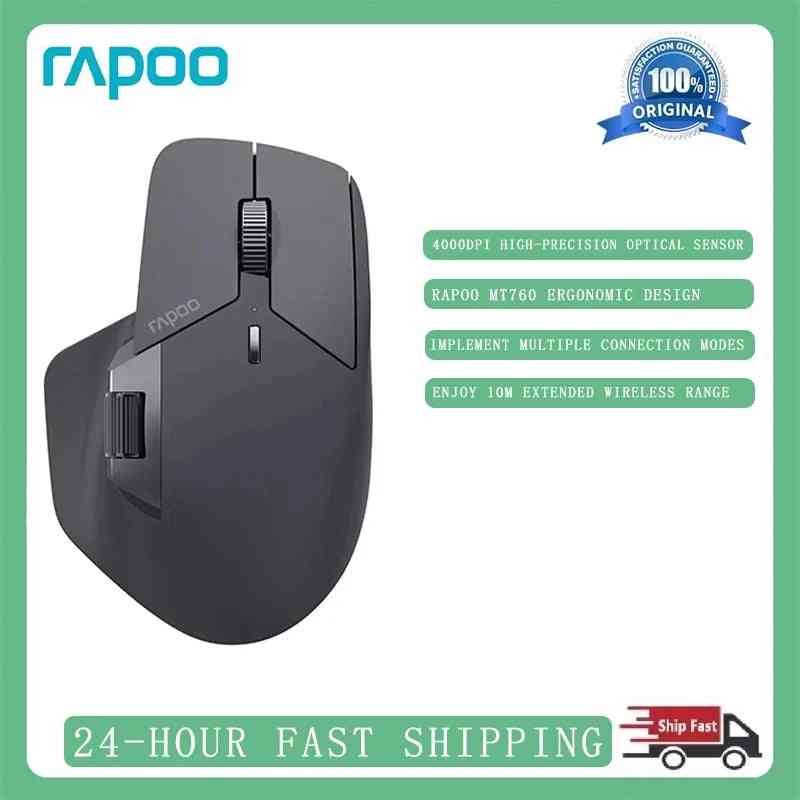 New  MT760 Mouse Bluetooth Wireless Tri Mode Ergonomics Mouse Gamer Accessory for Computer Pc Laptop Gaming Office for Gift