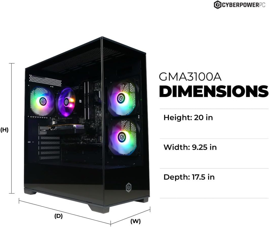 Gamer Master Gaming PC, AMD Ryzen 5 5500 3.6Ghz, Radeon RX 6400 4GB, 16GB DDR4, 500GB Pcie Gen4 SSD, Wifi Ready & Windows 11 Home (GMA3100A)