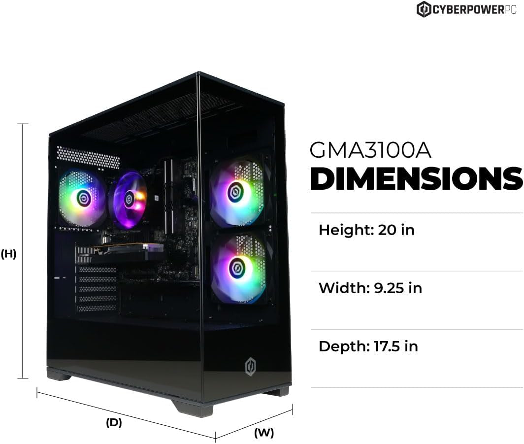 Gamer Master Gaming PC, AMD Ryzen 5 5500 3.6Ghz, Radeon RX 6400 4GB, 16GB DDR4, 500GB Pcie Gen4 SSD, Wifi Ready & Windows 11 Home (GMA3100A)