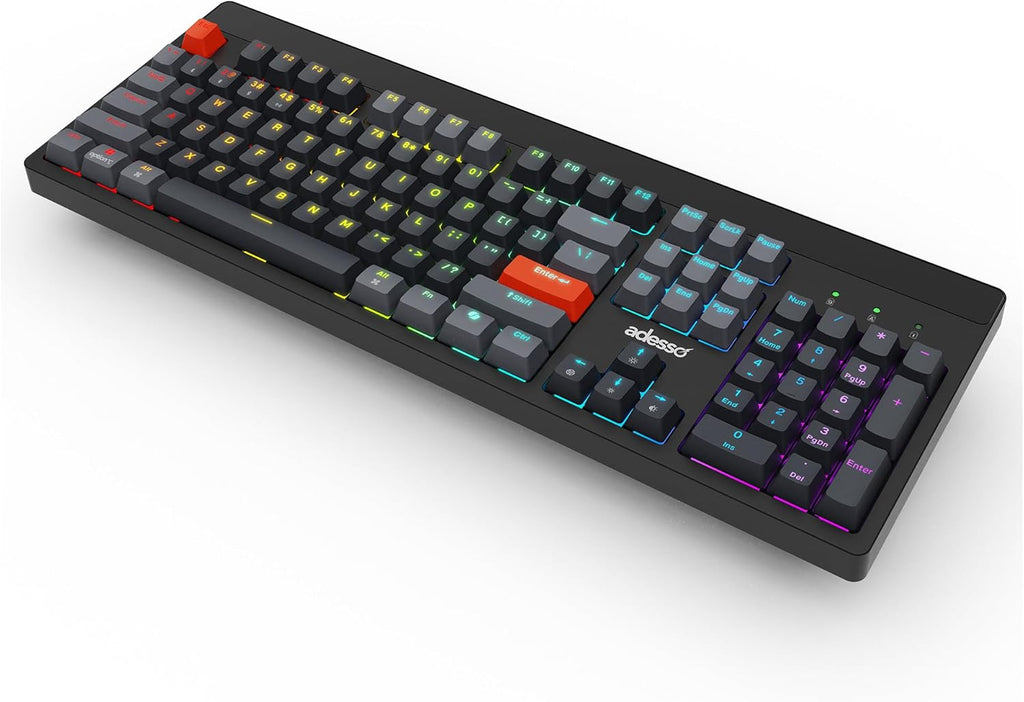 Easytouch 1300 Mechanical Keyboard RGB Illuminated Hot Swappable Red Switches Wired Wireless Bluetooth Gaming Keyboard with Copilot AI Hotkey for Windows Mac