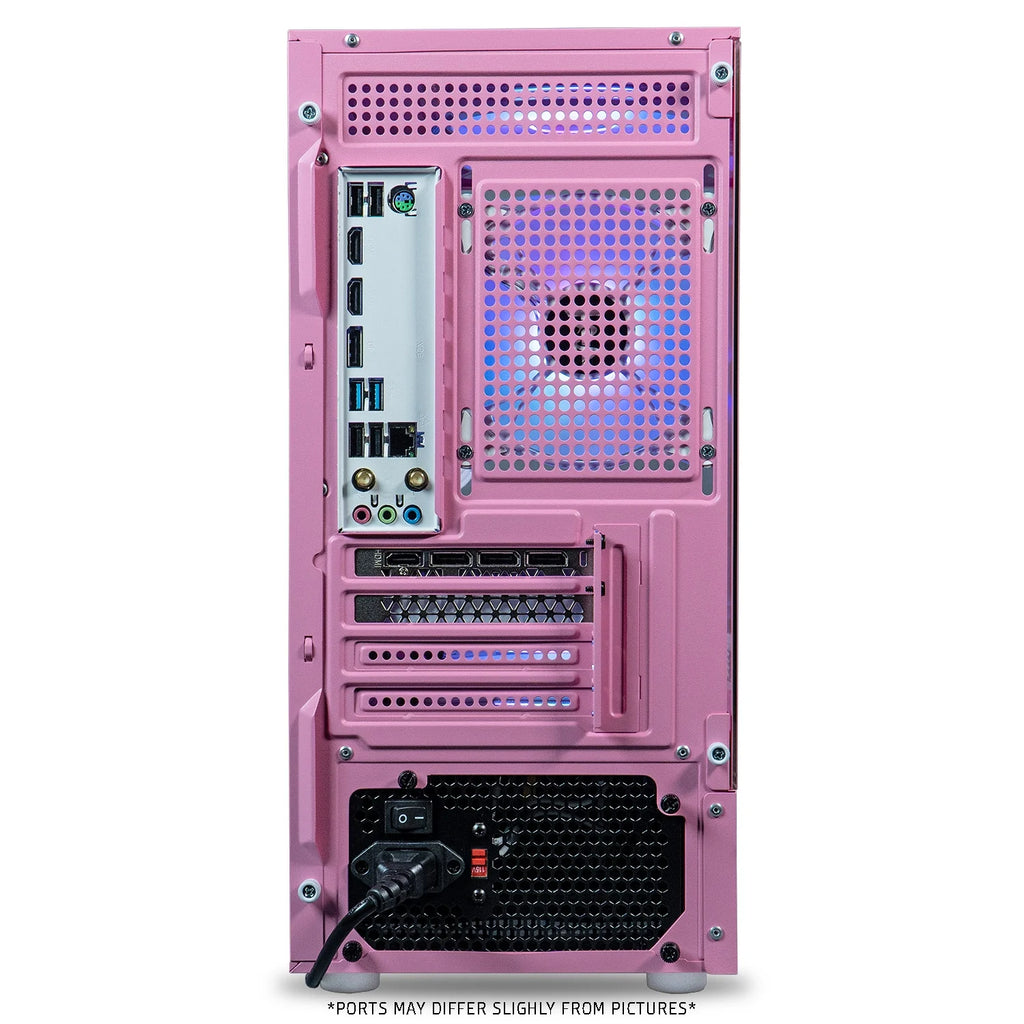 Stryker 4.0 Liquid-Cooled PC - AMD Ryzen 7 (4.4Ghz), RTX 5060 8GB, 16GB DDR4, 1TB SSD, Pink