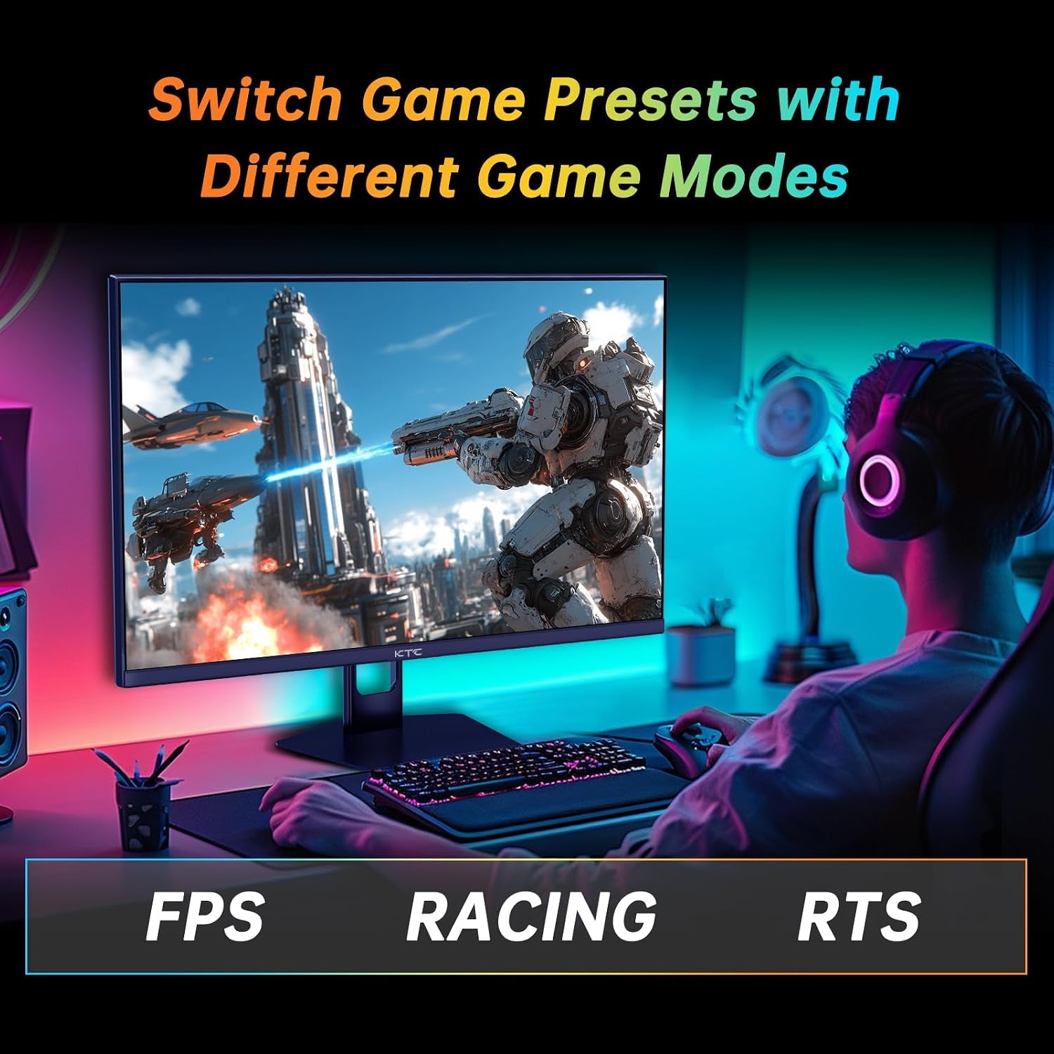27 Inch 280Hz 240Hz Gaming Monitor, FHD 1080P PC Computer Monitor, Fast VA Panel, 1Ms GTG, Freesync G-Sync Compatible, HDR Support, 126% Srgb, HDMI and Displayport Inputs, H27E22P
