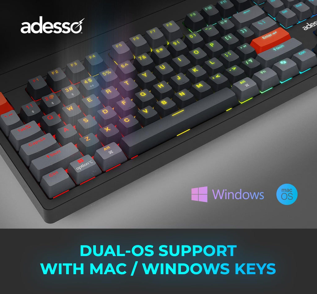 Easytouch 1300 Mechanical Keyboard RGB Illuminated Hot Swappable Red Switches Wired Wireless Bluetooth Gaming Keyboard with Copilot AI Hotkey for Windows Mac