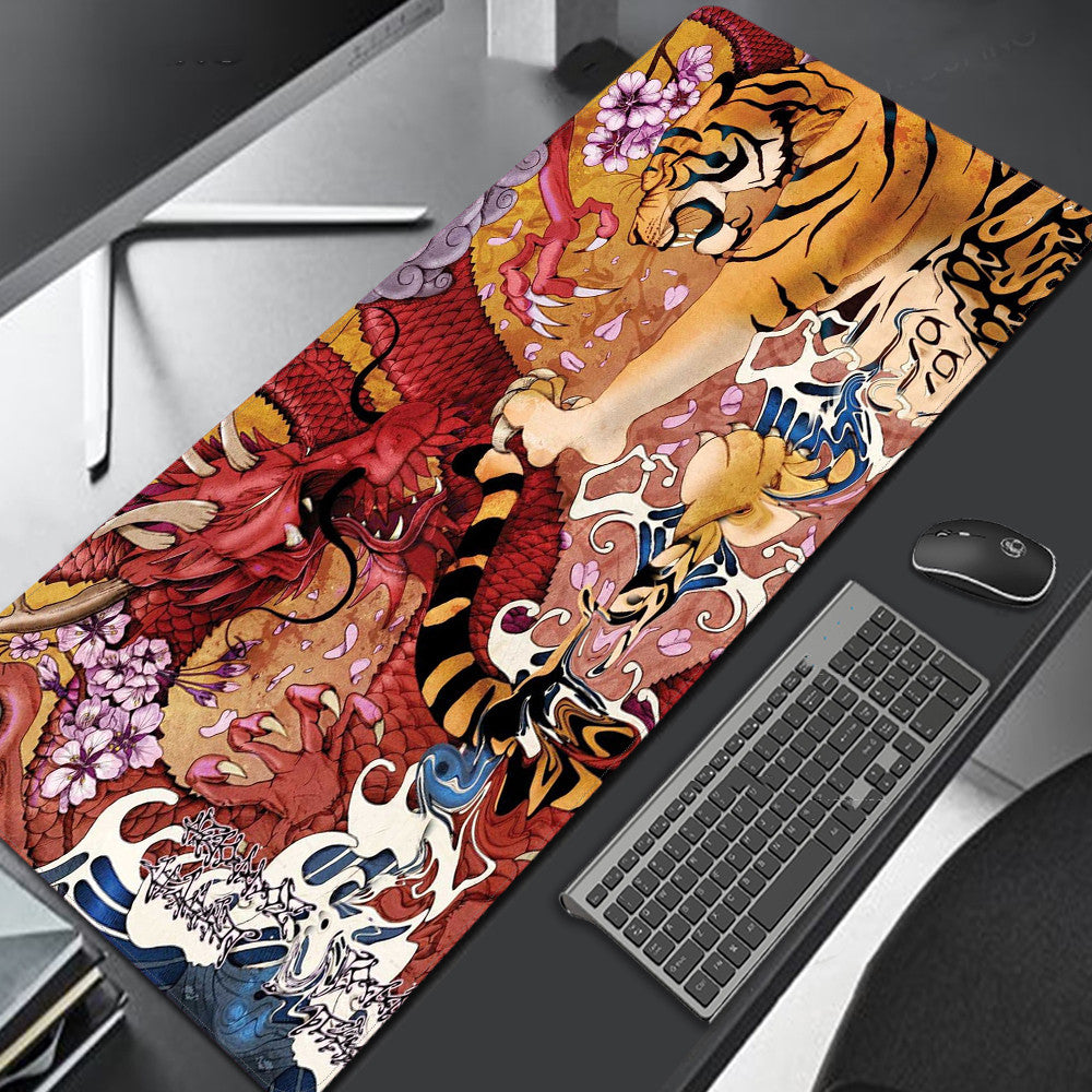 Desktop gaming mouse pad with print design