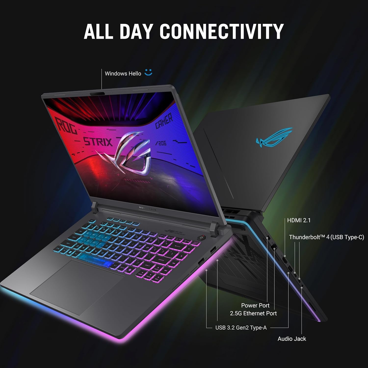 ASUS ROG Strix G16 (2025) Gaming Laptop, 16” FHD+ 16:10 165Hz/3Ms Display, NVIDIA® Geforce RTX™ 5050 Laptop GPU, Intel® Core™ I7 Processor 14650HX, 16GB DDR5, 1TB Pcie Gen 4 SSD, Wi-Fi 7, Win 11 Home