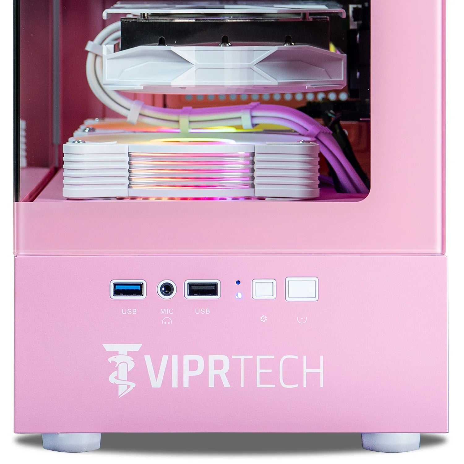 Stryker 4.0 Liquid-Cooled PC - AMD Ryzen 7 (4.4Ghz), RTX 5060 8GB, 16GB DDR4, 1TB SSD, Pink