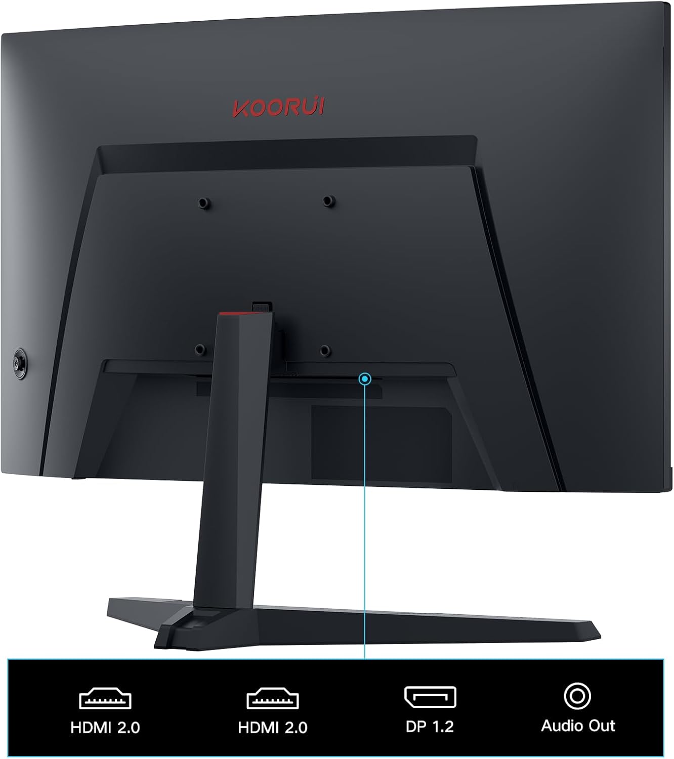 24 Inch Curved Gaming Monitor 180Hz FHD 1080P Computer Monitor, 1Ms 1500R Display, Adaptive Sync, Freesync Premium, HDMI 2.0X2 & DP 1.2, VESA, Tilt, 24E6CA