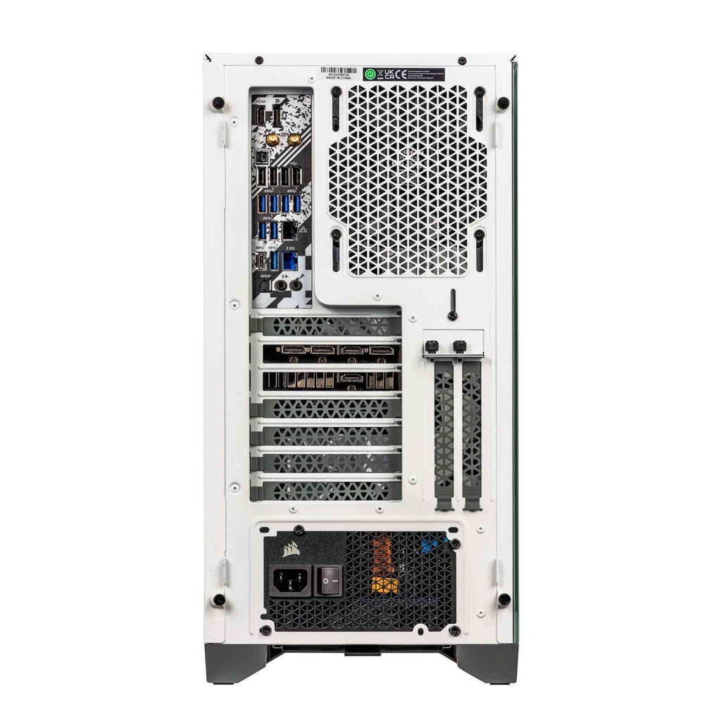 White Armix Prebuilt Gaming Desktop PC (AMD Ryzen 9 7900X 12-Core 4.7Ghz, Radeon RX 6900 XT 16GB, 128GB DDR5, 2TB Pcie SSD, 240Mm AIO, 1000W PSU, Killer Wifi 6E, Win10Pro)