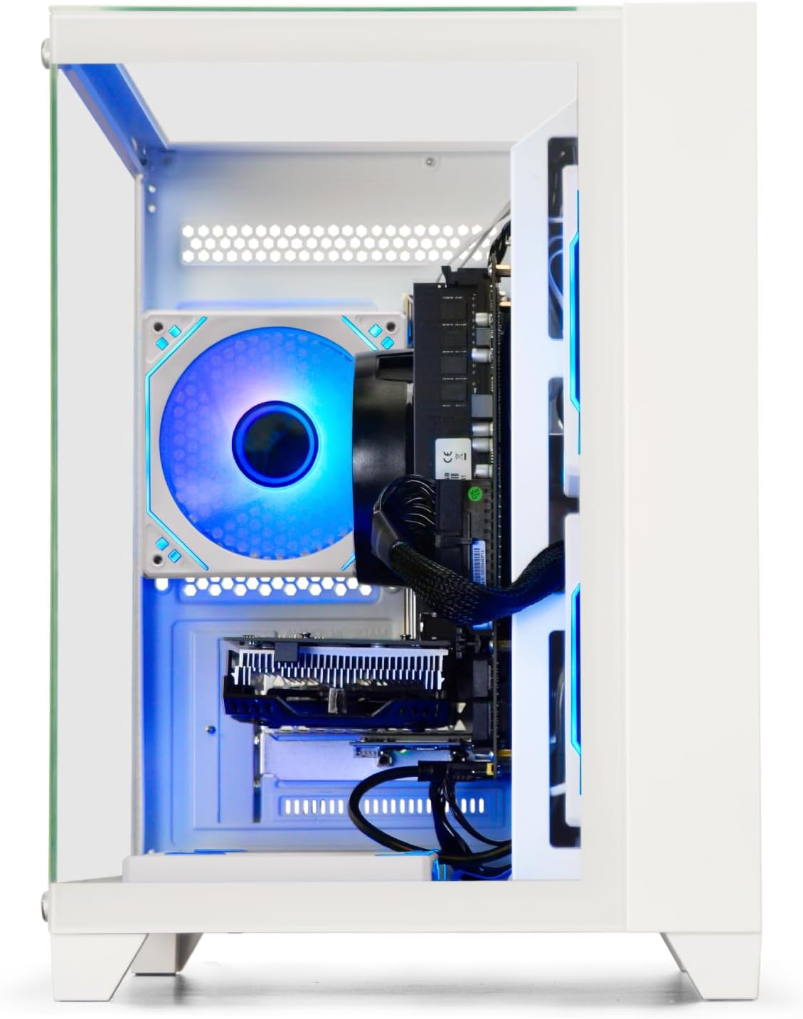 Prebuilt Gaming PC Desktop | Ryzen 5 up to 4.1G | RX 560 4G Graphics Card | 16G DDR4 RAM | 512G SSD | Wi-Fi 6 | Tower Computer for Home Office, Student & Casual Gaming (White)