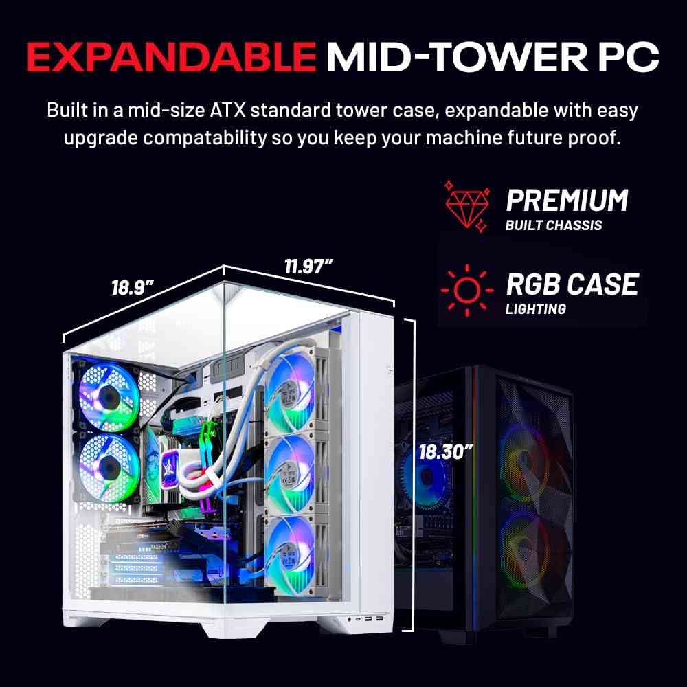 Skytech Gaming O11 Vision Desktop PC, Ryzen 7 9800X3D 4.7 GHz (5.2 GHz) Default Title USD Limareoo Tech