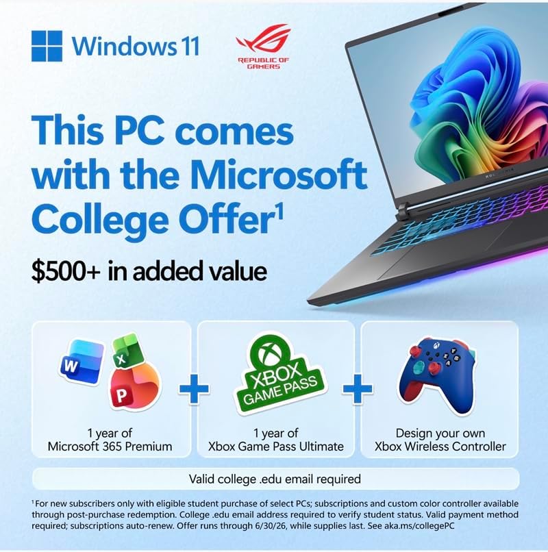 ROG Strix G16 (2025) Gaming Laptop, 16” FHD+ 16:10 165Hz/3Ms Display, NVIDIA® Geforce RTX™ 5060 Laptop GPU, Intel® Core™ I7 Processor 14650HX, 16GB DDR5, 1TB Gen 4 SSD, Wi-Fi 7, Windows 11 Home