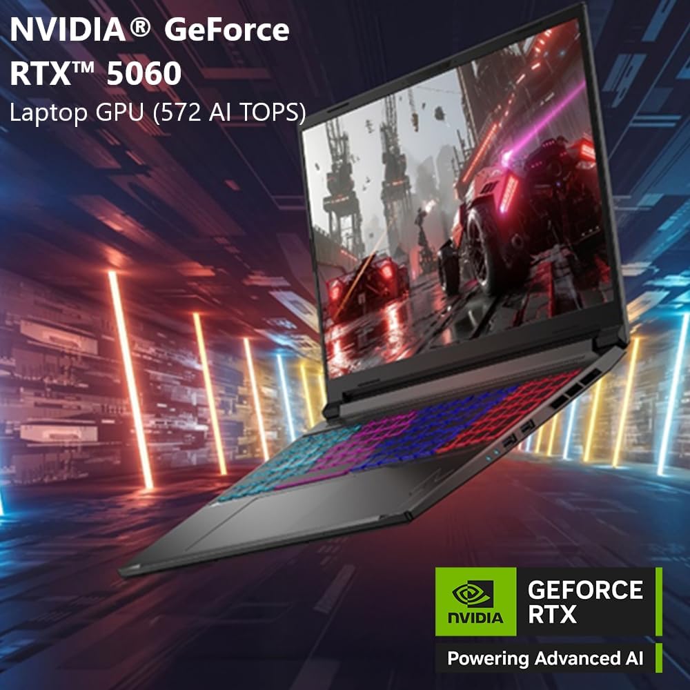 Acer Nitro V 16S AI Gaming Laptop | AMD Ryzen 7 260 Processor | NVIDIA Geforce RTX 5060 Laptop GPU (572 AI Tops) | 16" WUXGA IPS 180Hz Display | 32GB DDR5 | 1TB Gen 4 SSD | Wi-Fi 6 | ANV16S-41-R2AJ