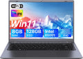 2026 Laptop Computer, Pentium Gold 6500Y (Beat Celeron, up to 3.4Ghz), 8GB RAM 128GB SSD, Bluetooth, Wifi, HDMI, USB-C PD, Privacy Webcam, 38Wh Battery, Thin & Portable Laptops, Work/Business