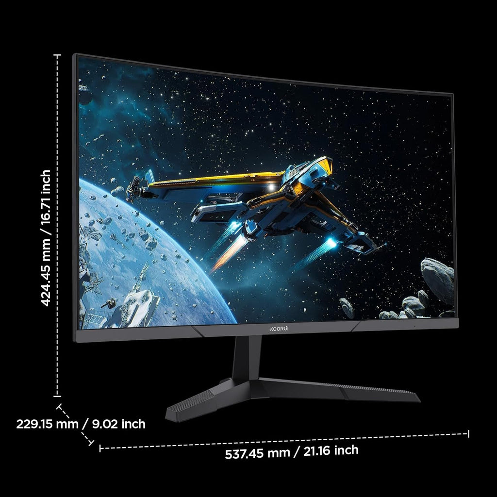 24 Inch Curved Gaming Monitor 180Hz FHD 1080P Computer Monitor, 1Ms 1500R Display, Adaptive Sync, Freesync Premium, HDMI 2.0X2 & DP 1.2, VESA, Tilt, 24E6CA