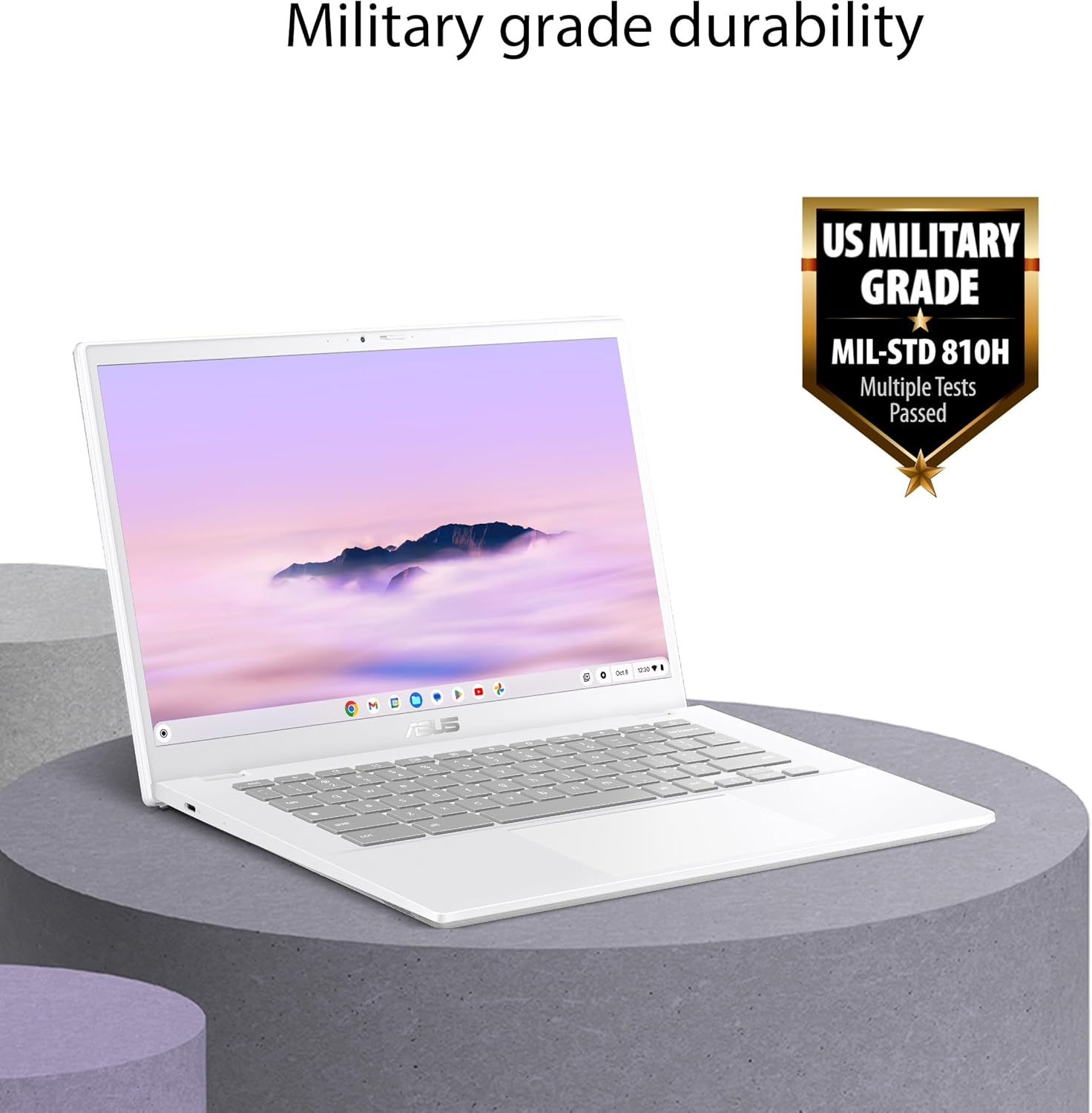 ASUS Chromebook plus CX34 Laptop with Google AI, 14" Display (1920X1080), Intel® Core™ I3-1215U Processor, 8GB RAM, 256GB UFS Storage, Chromeos, White, CX3402CBA-DH386-WH