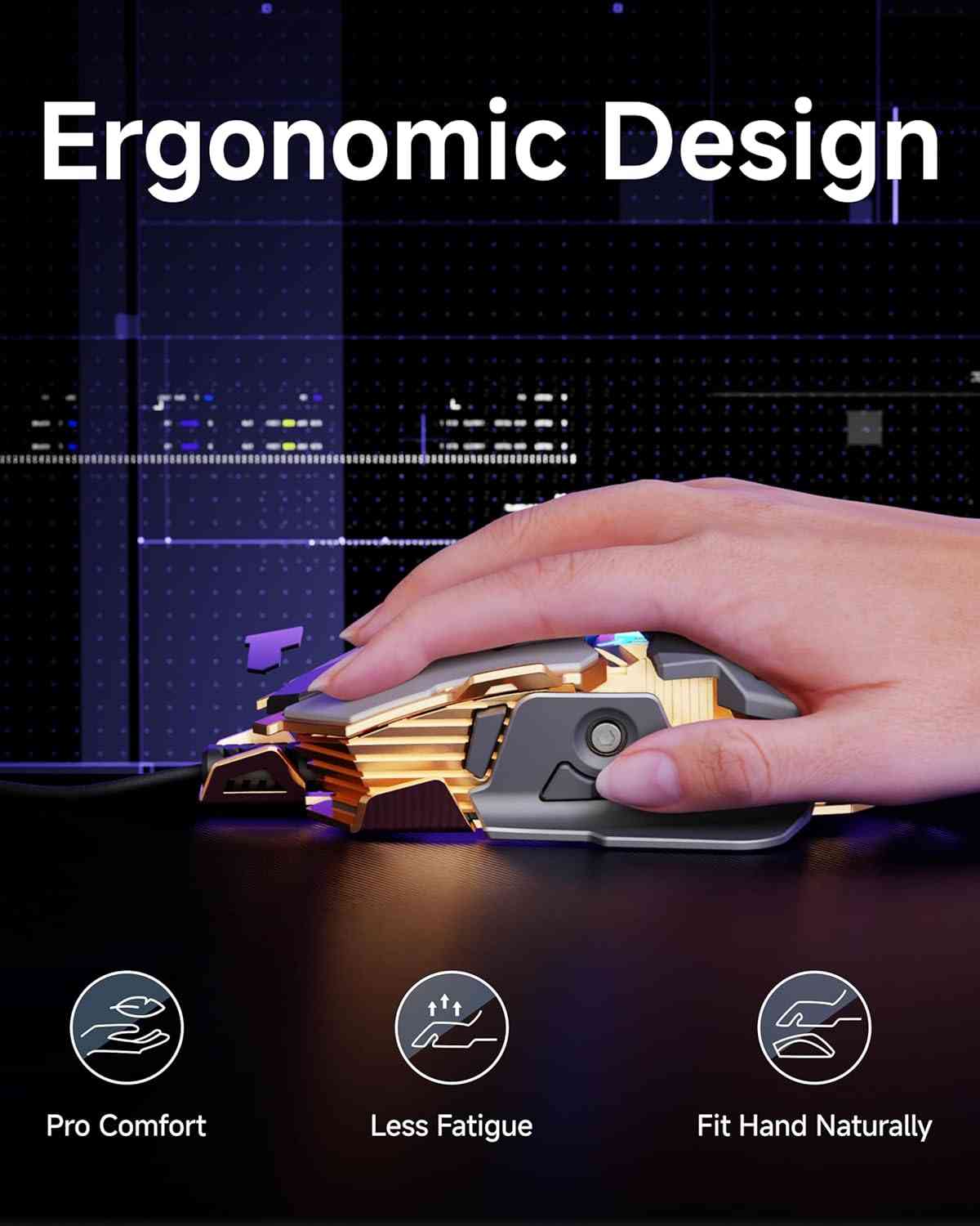 SEUNKWANG EWEADN G5 Wired Gaming Mouse, Ergonomic RGB Computer Mouse Default Title USD Limareoo Tech