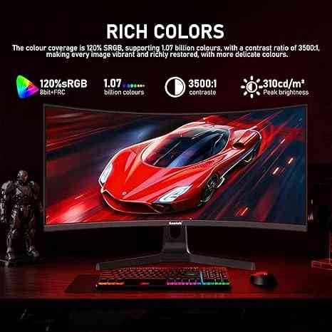 Gawfolk 34 Inch Curved Gaming Monitor, 240Hz Ultrawide PC Monitors Built-in Speakers Limareoo Tech Default Title Default Title