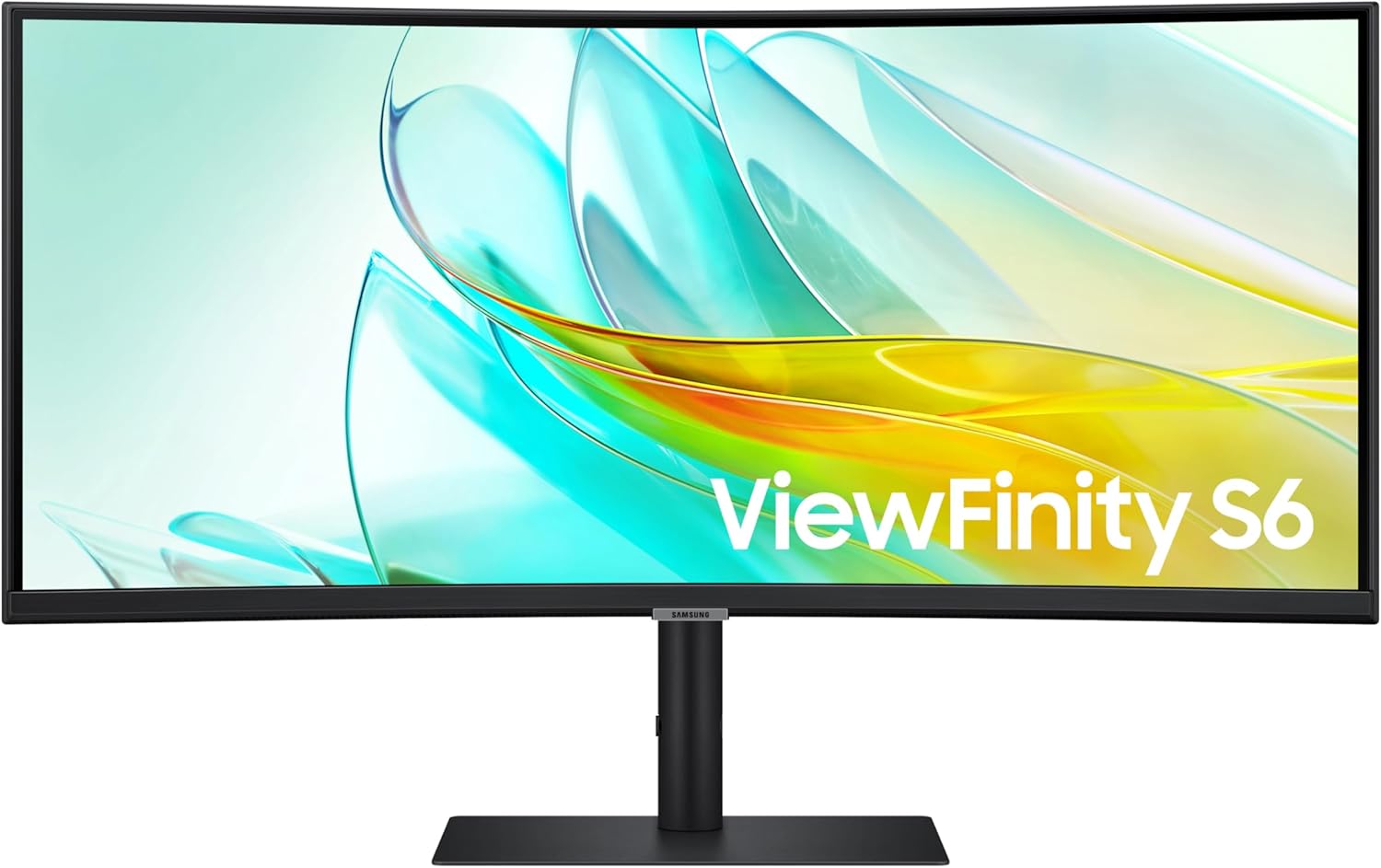 Samsung 34” Viewfinity S65UC, Ultra-Wqhd, 100Hz, AMD Freesync™ HDR10, KVM Switch Built in Speakers with USB-C Curved Monitor, LS34C654UANXGO, 2025