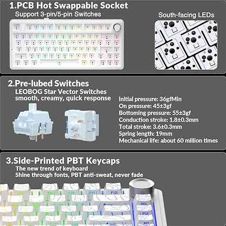 Close-up of hot-swappable PCB socket and switches