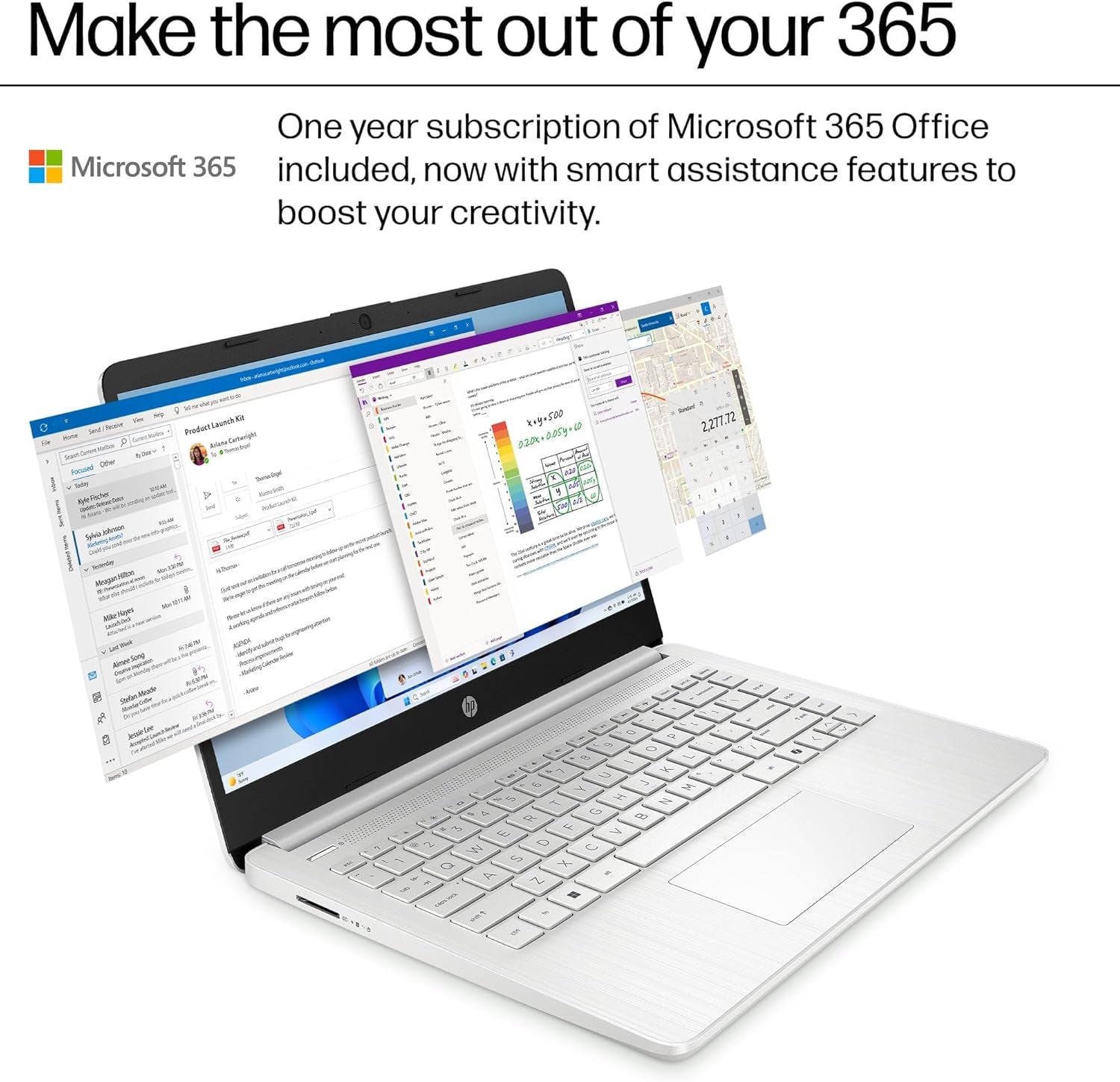 HP Essential Laptop Computer for Home & Student with Office 365, 2026 Edition, 16GB RAM, 128GB Storage- Intel Processor - LED Display, HUB Docking Station, Portable Design, Copilot AI, Windows 11 S
