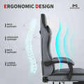Ergonomic gaming chair with adjustable headrest and lumbar support