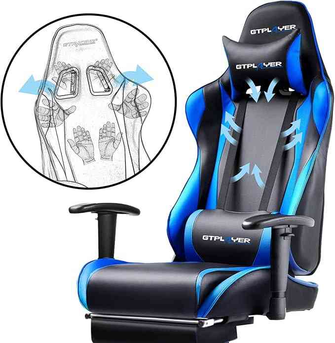 GTPLAYER Gaming Chair with Footrest, Ergonomic Computer Game Desk Chair Limareoo Tech Default Title Default Title