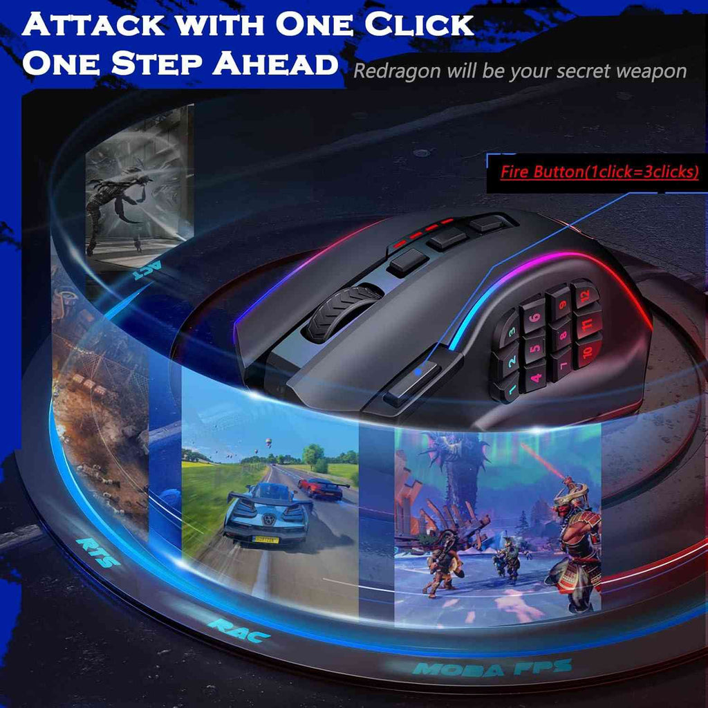Redragon Gaming Mouse, MMO Mouse Gaming UP 12400 DPI Default Title USD Limareoo Tech