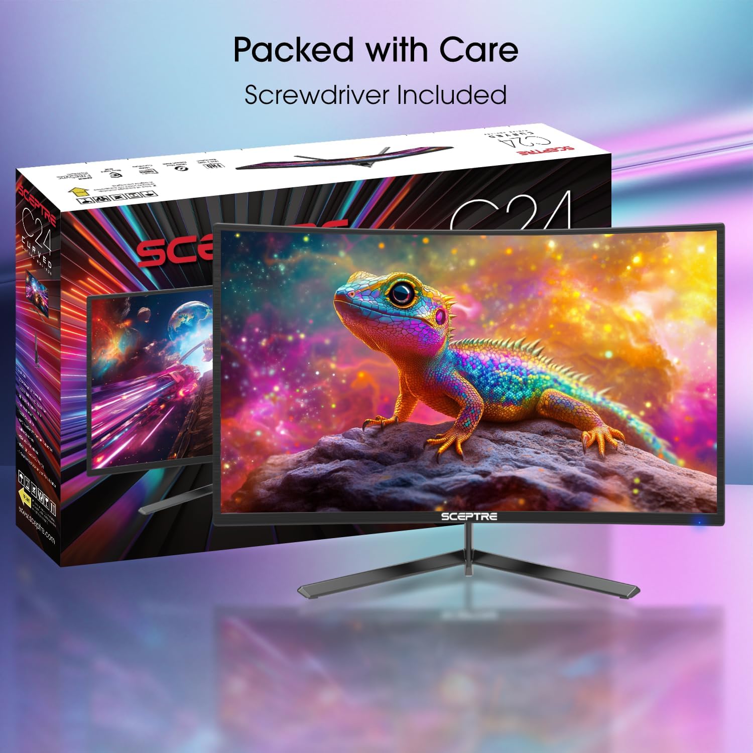 New 24-Inch Curved Gaming Monitor 1080P up to 180+Hz Displayport HDMI 100% Srgb, AMD Freesync Build-In Speakers Machine Black 2026 (C248B-FWT168 Series)