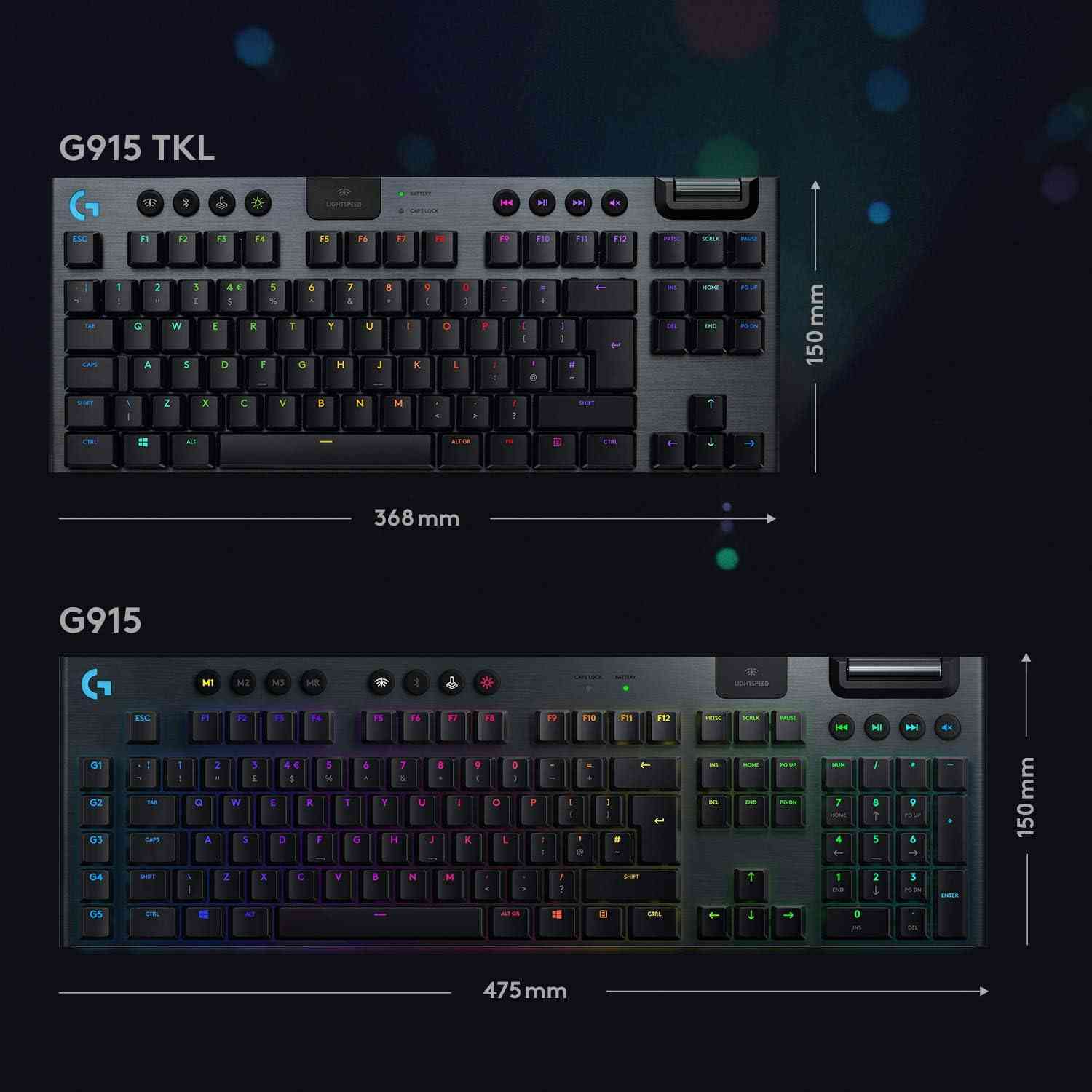 Logitech G915 TKL Tenkeyless Lightspeed Wireless RGB Mechanical Gaming Keyboard Limareoo Tech Default Title Default Title