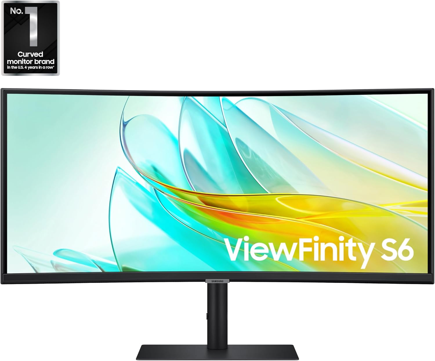Samsung 34” Viewfinity S65UC, Ultra-Wqhd, 100Hz, AMD Freesync™ HDR10, KVM Switch Built in Speakers with USB-C Curved Monitor, LS34C654UANXGO, 2025