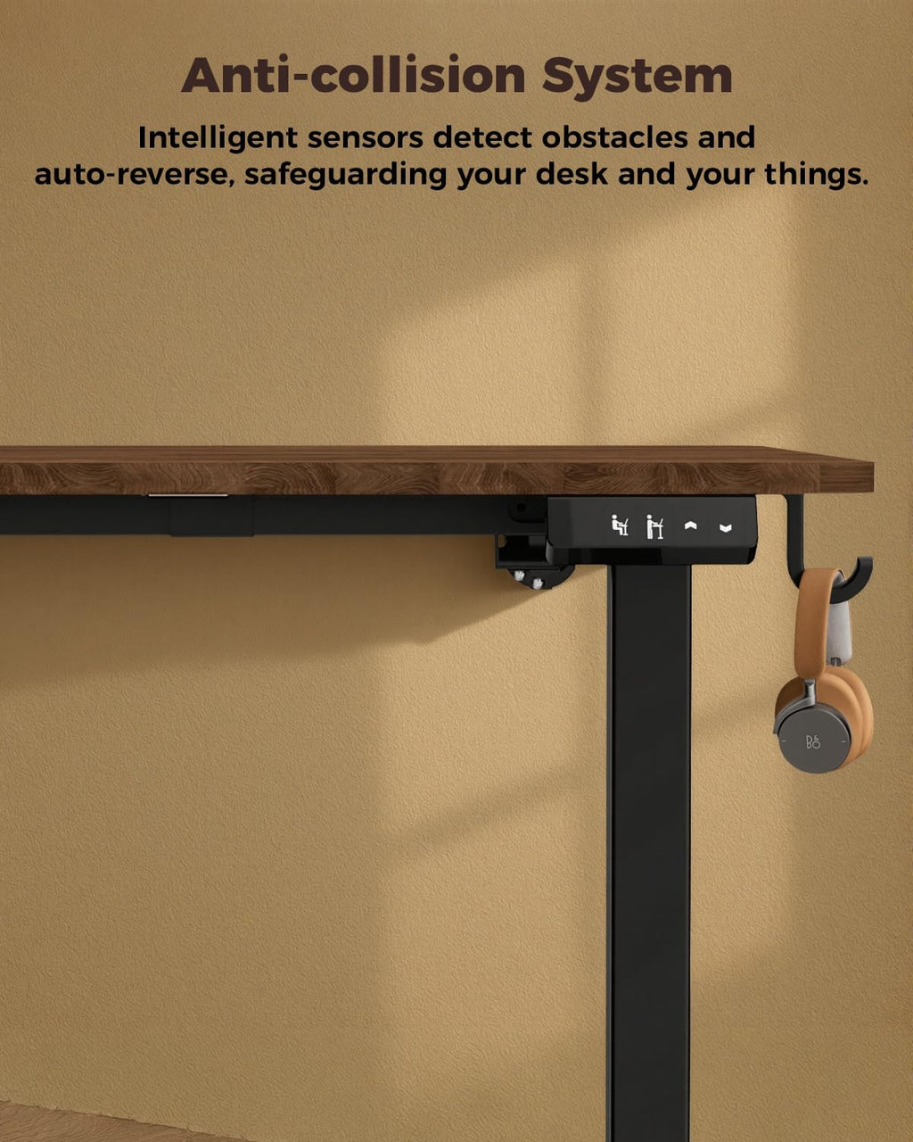 Electric Standing Desk 48" X 24", Height Adjustable 28"-46", Sit Stand Desk with Memory Presets, Smooth & Quiet Motor, Reinforced Frame, Easy Assembly, Ergonomic Home Office Desk