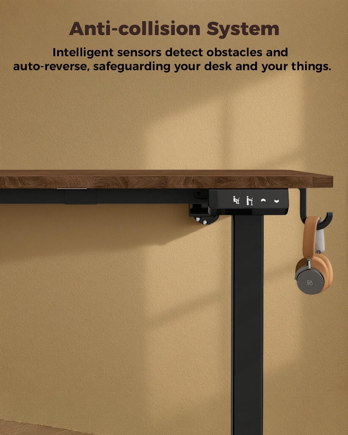 Electric Standing Desk 48" X 24", Height Adjustable 28"-46", Sit Stand Desk with Memory Presets, Smooth & Quiet Motor, Reinforced Frame, Easy Assembly, Ergonomic Home Office Desk