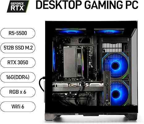Limareoo Tech Gaming PC Ryzen 5 5500, GeForce RTX 3050 8GB, 16GB DDR4 3200MHz RAM USD Vietnam Default Title Default Title