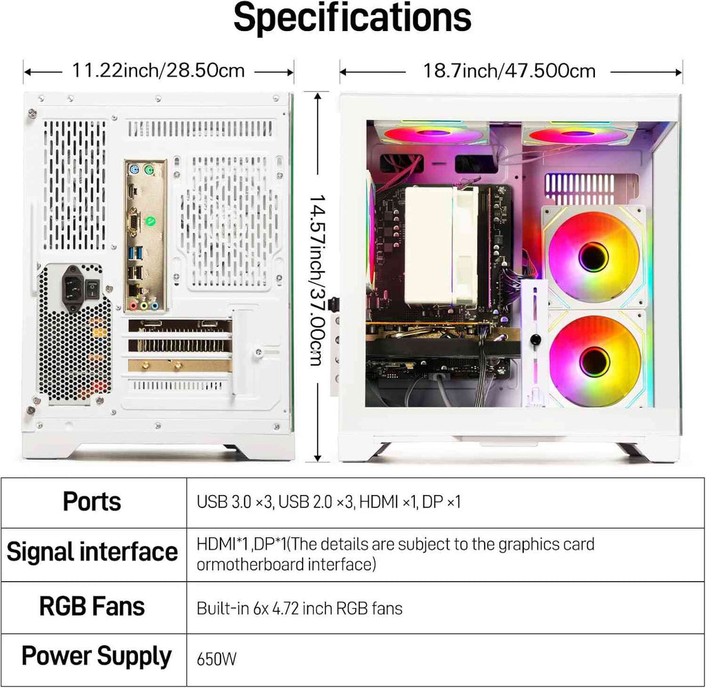 Limareoo Tech Gaming PC Desktop Computer - Ryzen 5 5500, Radeon RX 6500XT 4GB USD Vietnam Default Title Default Title