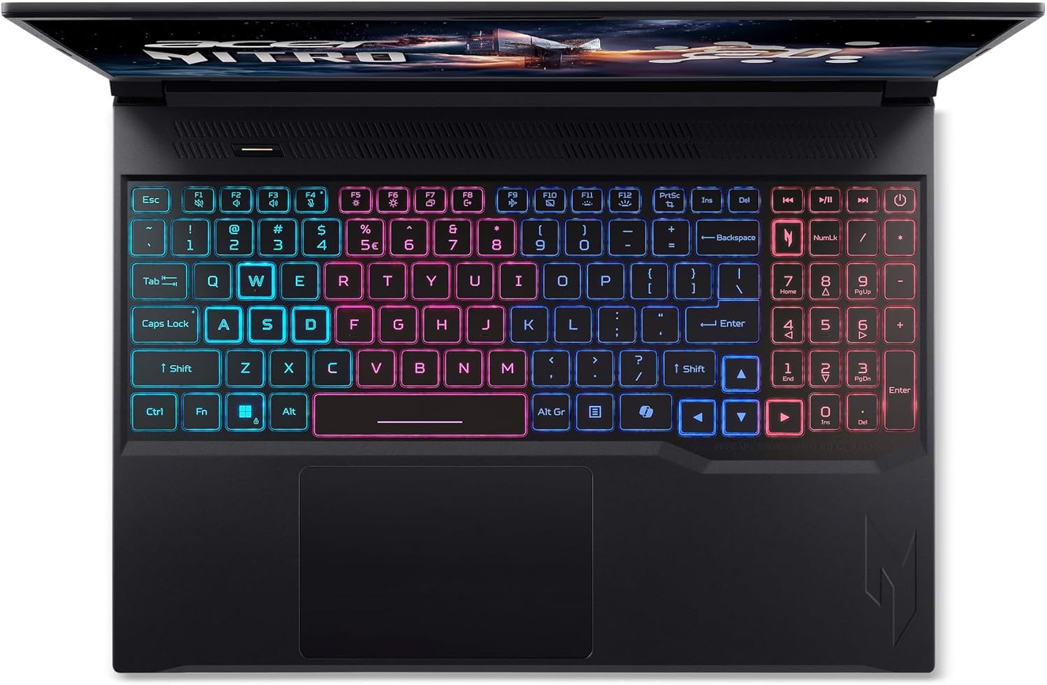 Acer Nitro V 16S AI Gaming Laptop | AMD Ryzen 7 260 Processor | NVIDIA Geforce RTX 5060 Laptop GPU (572 AI Tops) | 16" WUXGA IPS 180Hz Display | 32GB DDR5 | 1TB Gen 4 SSD | Wi-Fi 6 | ANV16S-41-R2AJ