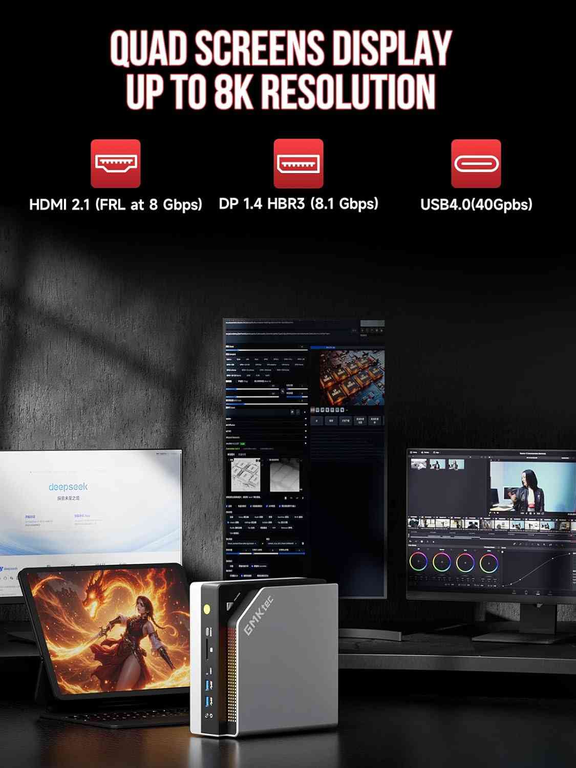 Limareoo Tech GMKtec EVO-X2 AI Mini PC Ryzen Al Max+ 395 (up to 5.1GHz) Mini Gaming Computers USD Vietnam Default Title Default Title