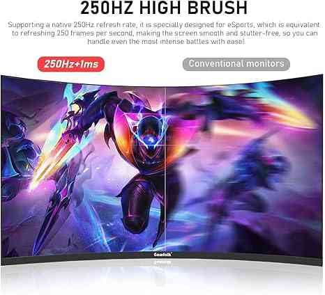 Gawfolk 27 Inch PC Computer Screen,1800R Curved Gaming 250Hz Monitors Limareoo Tech Default Title Default Title