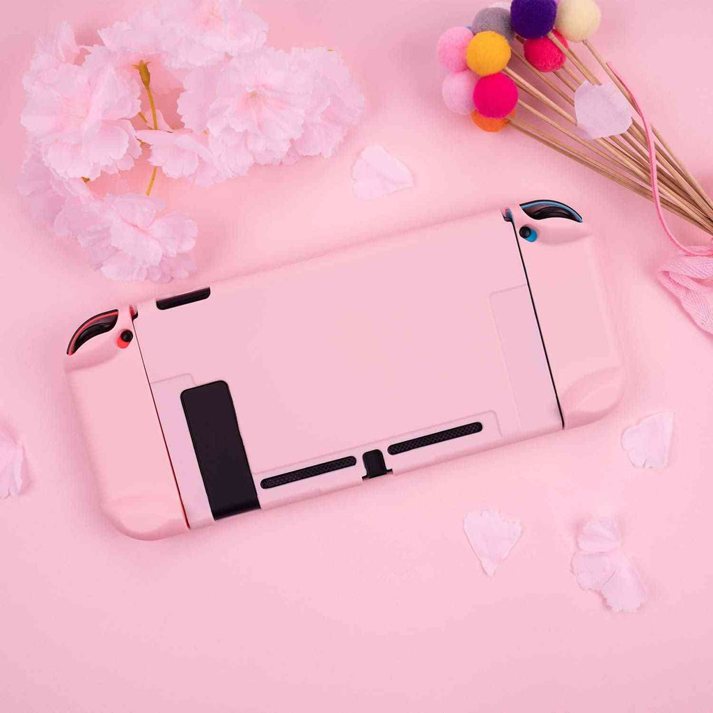 Switch Protective Case Slim Cover Case for Switch and Joy Con - Shock-Absorption and Anti-Scratch (Sakura Pink)