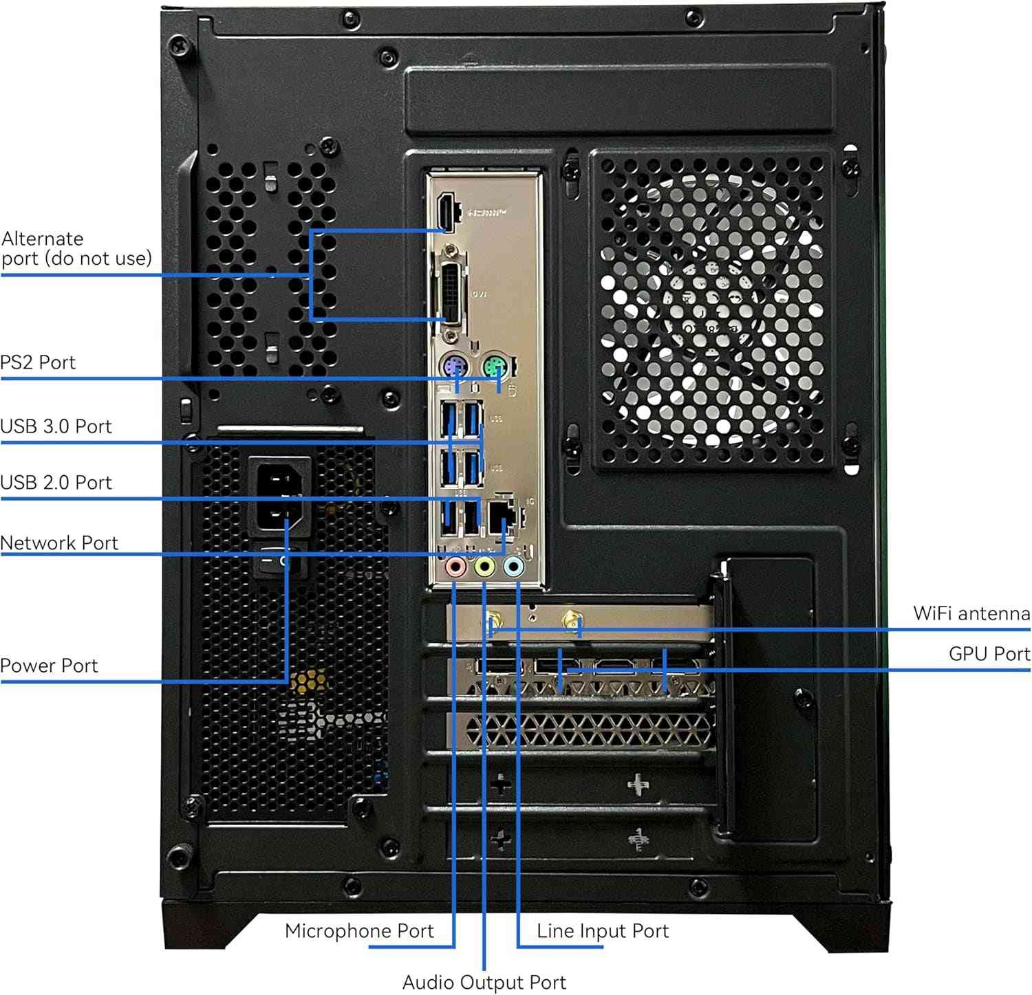 Gaming Desktop Computer PC,AMD Ryzen 5 5600,RTX3050 6GB,32GB DDR4 RAM and 1TB M.2 Nvme Pcle,Argb Fan,Wifi,Game Design Office Console,Sea View Room, Gaming PC Tower