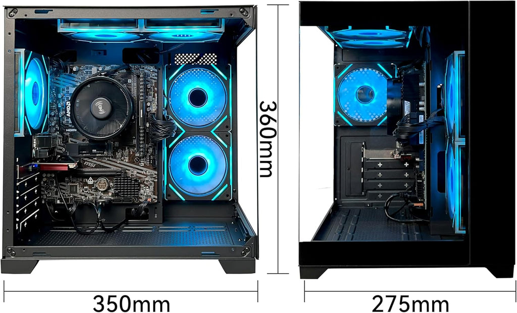 Gaming PC Desktop Computer AMD R5 5600GT 16GB 1TB Nvme Towers Wifi | 16GB DDR4 3200Mhz, 1TB M.2 Nvme Pcie, 550W 80PLUS PSU, Wifi BT, Game Design Office Console