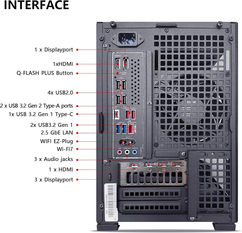 Prebuilt Gaming PC Desktop, AMD Ryzen 5 9600X up to 5.4Ghz, Geforce RTX 5060 8GB, 16GB DDR5-6000, 1TB Pcie 4.0 Nvme SSD, 650W 80+ Gold PSU, Wifi 7, Win 11 Home, 1080P/1440P Gaming Tower