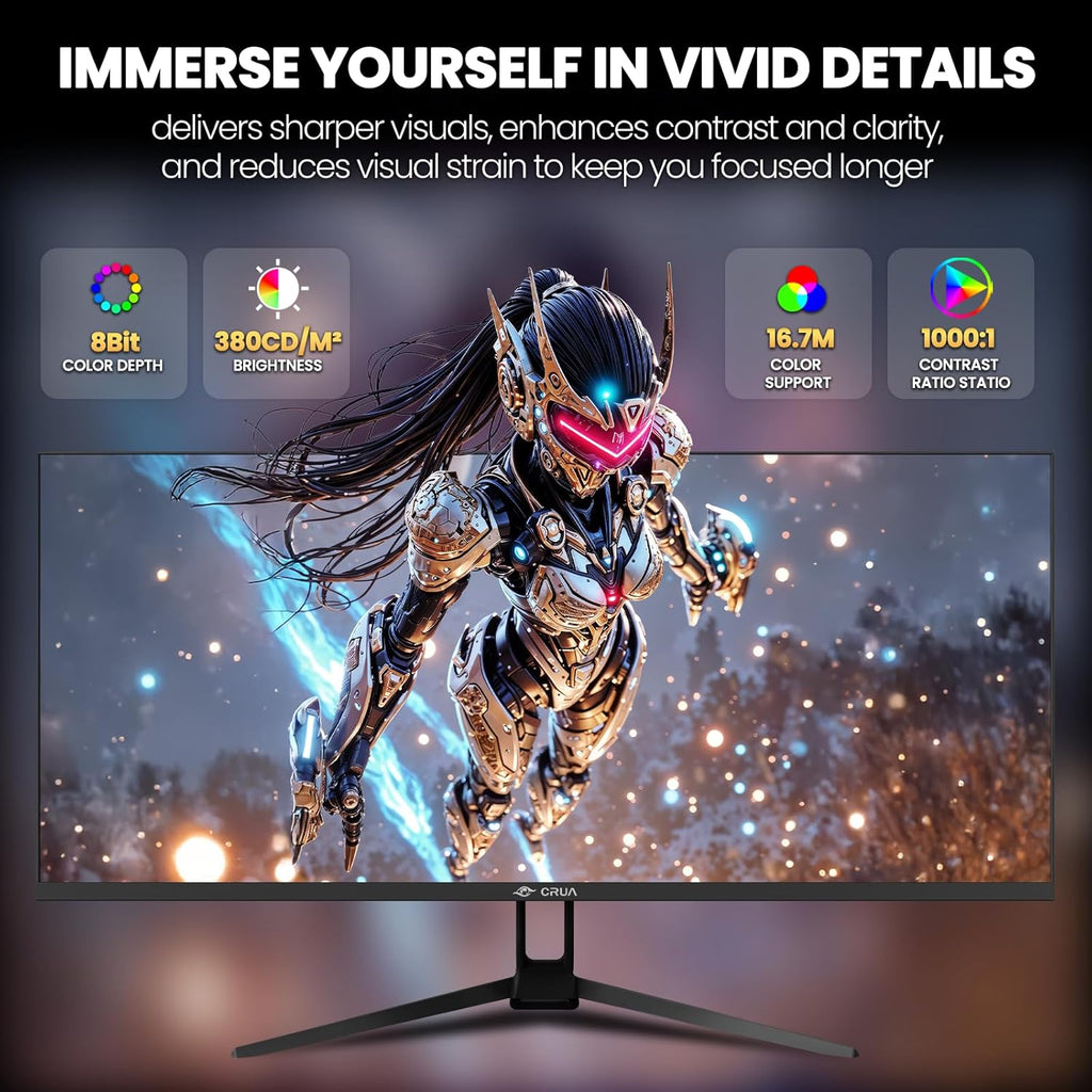 34'' Gaming Monitor 165Hz/144Hz, UWQHD 3440X1440P IPS Ultrawide Screen Computer Monitors with Built-In Speakers, Supports Freesync, 120% Srgb, PIP/PBP, HDMI2.0 & DP1.4, Wall Mount&Tilt Adjustable